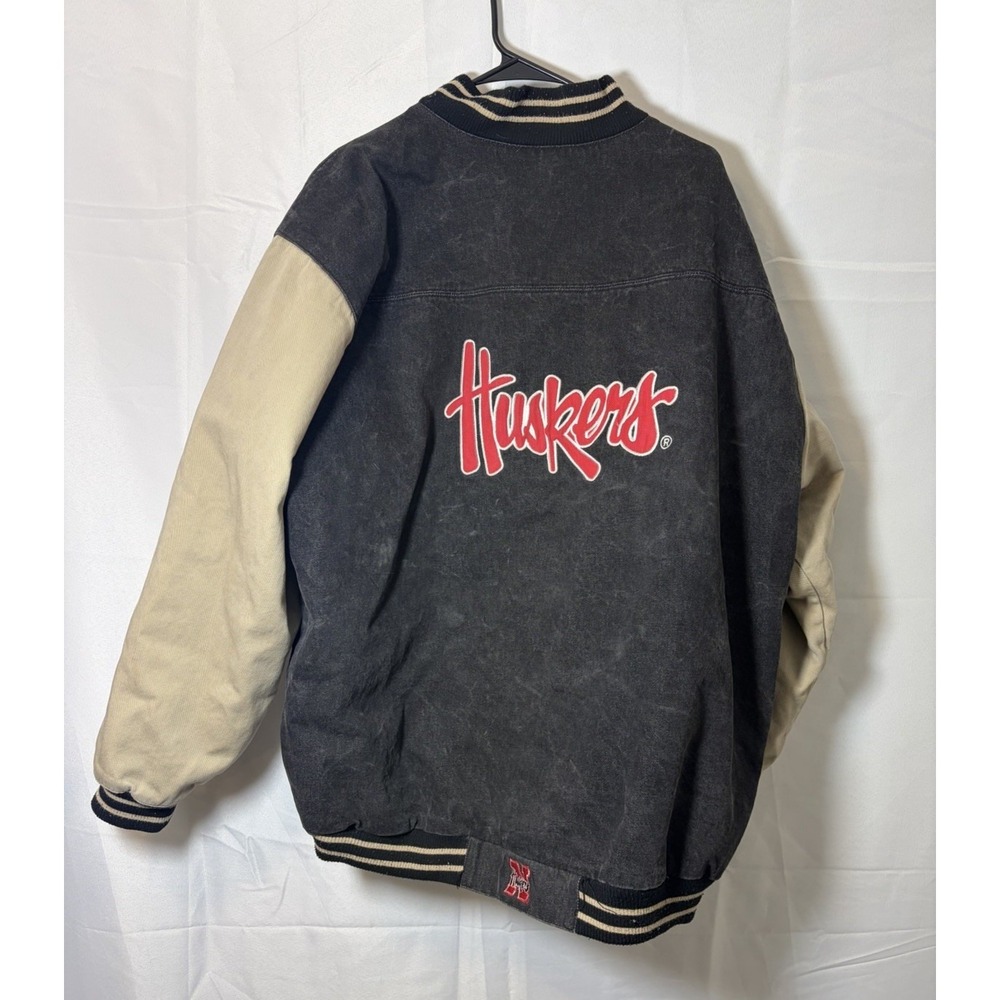 NCAA NEBRASKA CORNHUSKERS MEN'S VARSITY JACKET Streetwear Prep Size 2XL - Picture 8 of 16